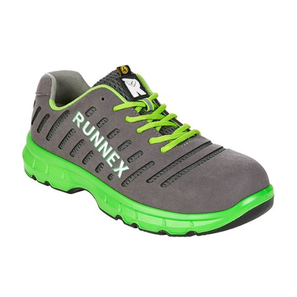 RUNNEX S1P-ESD zaščitni čevlji FlexStar, sivo/zeleni, vel.: 44, pak.: 10 parov, 5170-44
