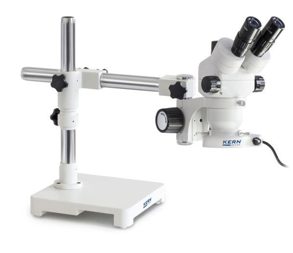 Stereo mikroskopski set KERN Optics, majhen, teleskopsko stojalo (plošča), Greenough 0,7 x - 4,5 x, trinokular, OZM 903