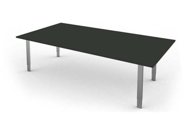 Zelo velika pisalna miza / sejna miza Kerkmann, oblika 5, Š 2000 x G 1000 x V 680-820 mm, antracitna, 11416713