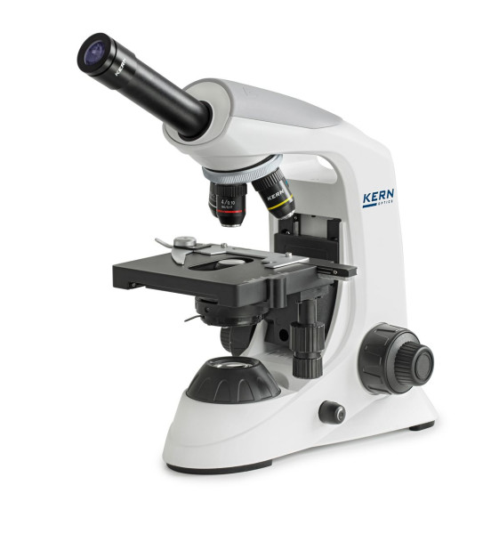 KERN Optics mikroskop s presvetljeno svetlobo monokularni akromat 4/10/40; HWF10x18; 3W LED, OBE 121