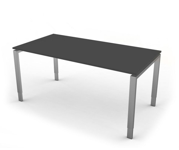 Pisalna miza Kerkmann s 4 nogami, oblika 5, Š 1600 x G 800 x V 680-820 mm, antracit, 11416113